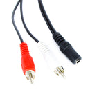 Cabo P2 Femea Stereo Para 2 Rca Níquel 1,5m Storm