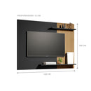 Painel Para Sala Tv Com Detalhe Ripado Preto