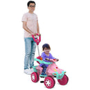 Veículo Para Bebê Smart Quad Rosa Passeio E Pedal Com Haste Direcionável