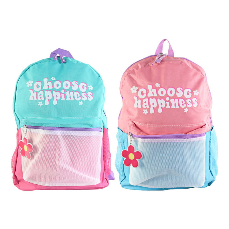 Bolsa Mochila Feminina Escolar Choose Happiness - Sortida