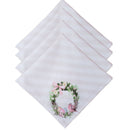 Kit 4 Guardanapos Páscoa Floral Vintage Pássaros Da Charlô 40cmx40cm - UN / 4