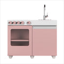 Cozinha De Brinquedo Infantil Mini Rosa Branco