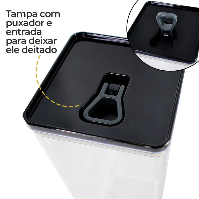 Kit Organizador Hermético Dubai Preto 5 Litros