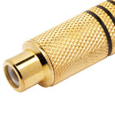 Conector Rca Femea Metal Gold Preto Storm 10 Unidades