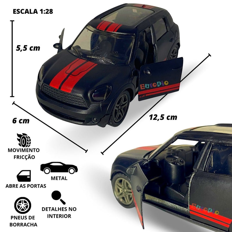 Carrinho De Ferro Miniatura Cooper Countryman Abre As Portas