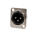 Conector Xlr Macho Painel Metal Storm 10 Unidades