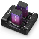 Carregador De Bateria Usb Para 2 Baterias 9v E Pilhas Aa/aaa Com 1500mah