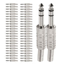 Conector P10 Macho Linha Stereo Niquel Com Mola Storm 50 Unidades