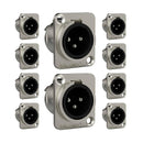 Conector  Xlr Macho Wc 1033 10 Unidades Painel Wireconex