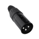 Conector Xlr Macho Linha Preto Metalico Storm 10 Unidades