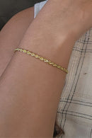 Pulseira Cordão Baiano 3,0 Banhado Em Ouro 18k Cor:dourado