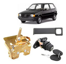 Kit Fechadura Cilindro Maçaneta Porta Mala Fiat Uno 96 A 04 - UN / 2