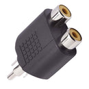 ADAPTADOR FÊMEA RCA DUPLA PARA PLUG RCA NÍQUEL - PC / 10