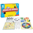 Jogo De Tabuleiro Super Jogos Reunidos 6 Em 1
