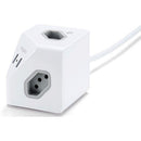 Extensão Elétrica Tripolar Cubo 2p+t 10a Com 1,5m E 2 Usb