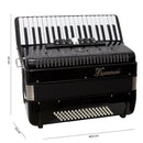 Acordeon 80 Baixos 37 Teclas Ta 8009 Preto Thommasi