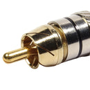 Conector Linha Rca Macho Metal Preto Storm 10 Unidades