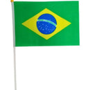 Copa Do Mundo Bandeira Brasil Hast.mao 14x21 Pct.c/12