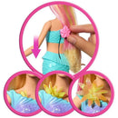 Barbie Fantasy Sereia Flores Mágicas Loira Com Transformação