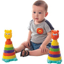 Brinquedo Educativo Amiguinho Urso Com Anéis Coloridos