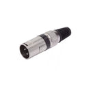Cannon Xlr Macho  Metal Niquelado C/5 Preto Importado
