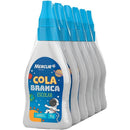 Cola Escolar Branca 90g Sistema Solar Com Bico Fino Reabastecível Pacote Com 6
