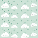 Papel De Parede Infantil Nuvem Verde