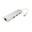 CABO ADAPTADOR USB C MACHO 3 X USB 3.0 X RJ45 FÊMEA