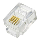 PLUG MODULAR RJ-11 4X4 PARA CABO DE TELEFONE (RJ9/RJ10) - PC / 100