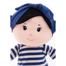 Boneca Anaju Negra 32cm Com Frases, Cabelo Preto E Roupinha Listrada