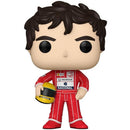 Boneco Funko Pop Ayrton Senna Racing Mclaren Uniforme Vermelho 10cm