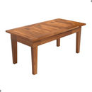 Mesa Centro 100x50 Ripada Madeira Rustica Castanho