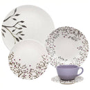 Conjunto De Jantar Oxford Unni Lilac 20 Peças Em Cerâmica