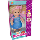 Boneca Danadinha Loira Cabelo Crespo 33cm