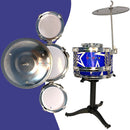 Bateria Acústica Infantil Mini Três Tambores Brinquedo