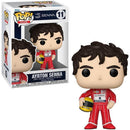 Boneco Funko Pop Ayrton Senna Racing Mclaren Uniforme Vermelho 10cm