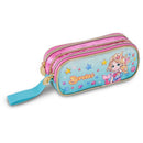 Mochila Infantil Com Rodinha Sereias G Com Estojo E Lancheira - Kit Completo