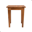 Mesa Lateral Quadrada Madeira Rústica Sala Estar Castanho