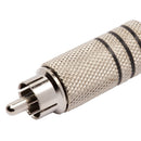 Conector Linha Rca Macho Metal Niquel Preto Storm 10 Unidades