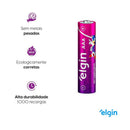 Pilha Recarregável Aaa 900mah Elgin