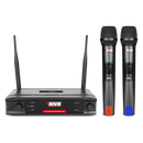 Microfone Uhf Dupla Frequência Fixa Transmissão Digital