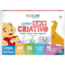 Bloco Para Educação Artística Escolinha A4+ Livro 120g 36 Folhas