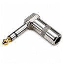 Conector P10 Stereo Metal 90 Graus Ponta Gold 10 Unidades