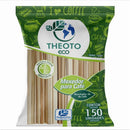 Palheta Descartável Mexedor De Café Bambu Pacote Com 150 Unidades