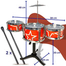Bateria Acústica Infantil Mini Três Tambores Brinquedo