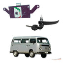 Kit Maçaneta Preta + Fechadura Pta Lat Kombi Clipper 75 A 96 - UN / 2