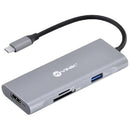 Hub Usb Tipo-c 7 Em 1 C/ 3x Usb 3.0 + Leitor De Cartão Sd/tf + Hdmi + Tipo C - Hc-7