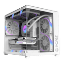 Gabinete Gamer Pcyes Forcefield Mini White Ghost - Gffmnwg