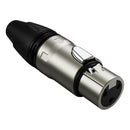 Conector Xlr Femea Wc 1003 Fl Bk Ni 3p 5un Wireconex