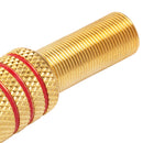 Conector Rca Femea Metal Gold Vermelho Storm 10 Unidades